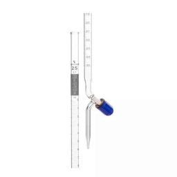 Supertek 25ml Borosilicate Glass 3.3 Class-B Clear Burette with Screw Type PTFE Needle Valve, 70.103.0025 (Pack of 4)-picture-36