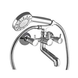 10X WM-2297 Brass 2 in 1 Wall Mixer for Bathroom with Crutch &a; Hand Shower &a; 1m Tube-30