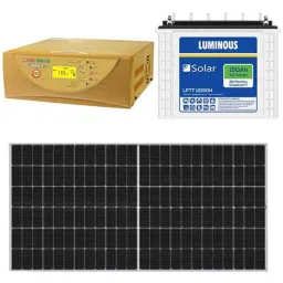 UTL 1kVA 12V Pure Sine Wave Solar Inverter with Luminous 150Ah Solar Battery &a; 550W Half Cut Mono PERC Solar Panel Combo-34