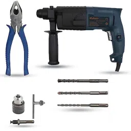 Walkers 750W Forward &a; Reverse Rotation Hammer Impact Drill Machine with 3 Bits, Drill Chuck, SDS Adapter &a; 8 inch Plier, WKCB338-26