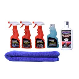 Indopower Ff808 Car Shampoo , Leather Shiner Spray , Dashboard Shiner Spray, TyreShiner Spray, 1Pc Car Cloth, Scratch Remover Kit, AHh810-image-82