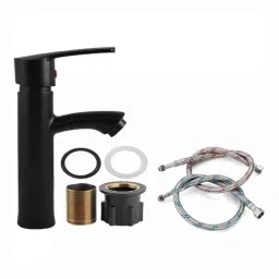Fastgear Stainless Steel Black Chrome Finish Sink Tap, FG1238 (Pack of 2)-39