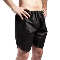 Kudize Bloomtog Black Non-Woven Disposable Boxer Bermuda for Travel, Hospital, Steam Bath &a; Spa, Size: Free Size (Pack of 10)-image-24