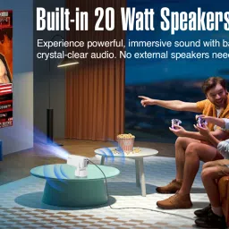 XElectron Techno Android 13 Smart Projector, Brighter, 4X Louder, Remote Focus, 1080P (8400 lm) Portable Projector image 2