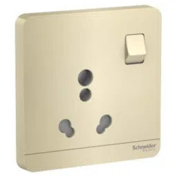 Schneider Electric Avataron 16A 3 Pole Polycarbonate Wine Gold Socket Switch, E8315_16_WG-picture-20