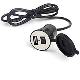 AOW Motorcycle Bike Mobile Phone USB Charger Power Adapter 12v (Waterproof) for TVS Wego-20