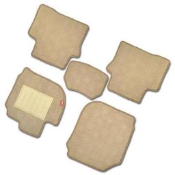 Elegant Jewel 5 Pcs Polypropylene &a; Non Woven Beige Carpet Car Floor Mat Set for Volkswagen Tiguan (2017)-picture-2
