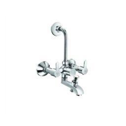 Cera Victor Brass Chrome Finish 3 in 1 Wall Mixer with Arrangement &a; Bend Pipe for Both Telephonic Shower &a; Overhead Shower, F1015403-image-27