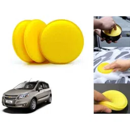 Auto Pearl Polyurethane Beige Washing &a; Waxing Polish Foam Sponge for Sail Hatchback 2014 (Pack of 3)-picture-16