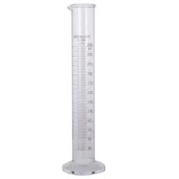 ABGIL 250ml Borosilicate Glass Round Base Cylinder Graduated Single Metric Scale with Pour Out, ABG1172-12