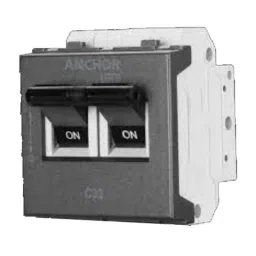 Anchor Penta Modular 20A Double Pole C Curve Graphite Black UNO Mini Modular MCB, 65992GB (Pack of 6)-picture-36