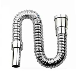 IRIS 1/4 inch PVC Chrome Finish Flexible Hose Pipe for Bathroom Wash Basin &a; Kitchen Sink (Pack of 2)-picture-19