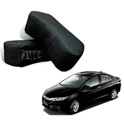 Kozdiko 2 Pcs Memory Foam Black Car Vastra Neck Rest Cushion Set for Honda City Ivtech, koz_5291-picture-4