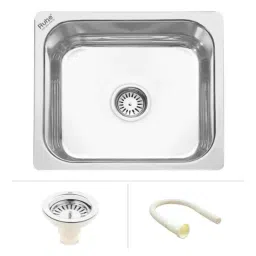 Ruhe 21x18x8 inch Stainless Steel 304 Glossy Finish Square Single Bowl Kitchen Sink, 13-0104-07-picture-17