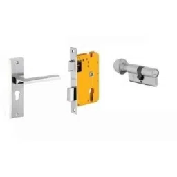 Dorset HL Series Piera 60mm Stainless Steel Silver Chrome Finish Door Handle Lock Set with Coin &a; Knob (Pack of 4)-picture-28