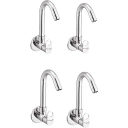 Prestige Prime Brass Chrome Finish Sink Cock with Wall Flange (Pack of 4)-image-60