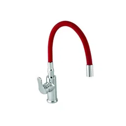 10X SM-8988 Brass Red Single Lever Sink Mixer with Swivel Spout-image-76