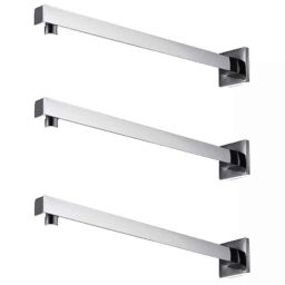 Fastgear 9 inch Stainless Steel Chrome Finish Silver Wall Mounted Overhead Shower Arm, FG3238 (Pack of 3)-image-75