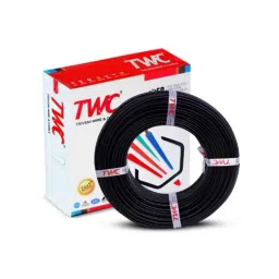 TWC Active 1.5 Sqmm Black FR PVC Insulated Solid Stranded Flexible Copper Wire, TWCA03-45