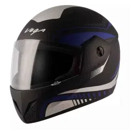 Vega Styler ABS Dull Black Blue Full Face Helmet, Size: Medium-picture-34
