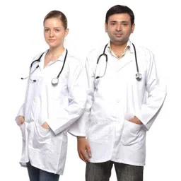 Shakuntla White Cotton Unisex Full Sleeve Apron Lab Coat, Size: L-23