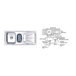 Nirali Fabulous Unique Anti Scratch Finish Kitchen Sink, Size: 1145x510 mm-image-41