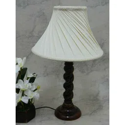 Tucasa Elegant Wooden Table Lamp with Off White Shade, LG-809-image-20