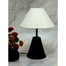 Tucasa Black Metal Table Lamp with Off White Shade, LG-756-image-62