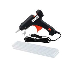 Hillgrove Electronic Mini 20W Black Small Hot Gum Glue Gun With 15 Pcs Hot Melt Glue Stick Set-4