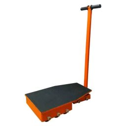Voltz 24 Ton Alloy Steel Orange Industrial Cargo Trolley with Handle, VZ-CRD-24-image-95