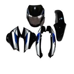 Krayons Black &a; Blue Full Body Kit for Bajaj CT 100 Bike, KI35-picture-17