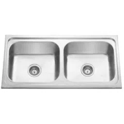 Crocodile 37x18x8 inch Glossy Finish Stainless Steel Double Bowl Kitchen Sink-image-53
