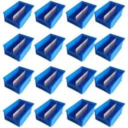 AVSAR Bin-5 170x115x75mm HDPE Blue FPO Storage Bin with Verticle Partition (Pack of 16)-image-6