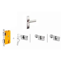 Dorset Dave HL DAV 8 inch Zinc SC Finish Lock Set with Coin &a; 60mm Knob Cylinder (Pack of 2)-picture-45