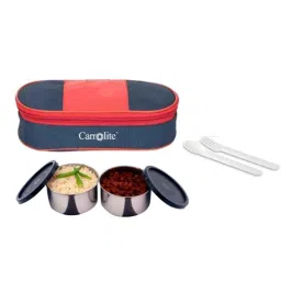 Carrolite 400ml Red &a; Black Stainless Steel Lunchbox, Black_009 (Pack of 3)-15
