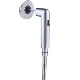 Aquieen Black Chrome Health Faucet with 1m SS Shower Tube &a; Wall Hook-40