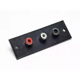 Hager Insysta 1 Module Anthracite 3X Female RCA AV Connector Switch, WSNDT31A-35