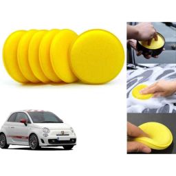 Auto Pearl Polyurethane Beige Washing &a; Waxing Polish Foam Sponge for 500 Abarth (Pack of 6)-picture-12