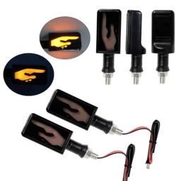 AllExtreme EXHIBY2 2 Pcs Hand Style Turn Signal Yellow LED Blinker Indicator Set for Bike-image-71