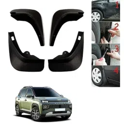 Kozdiko 4 Pcs Black O.E Type Custom Fit Front &a; Rear Car Mud Flap Guard Set for Toyota Glanza-picture-49
