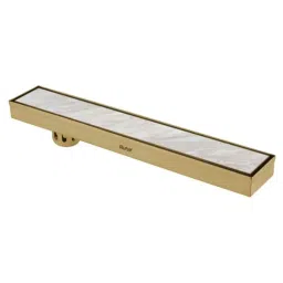 Ruhe 32x3 inch Stainless Steel 304 Yellow Gold PVD Coated Marble Insert Shower Drain Channel, 16-0218-04-picture-10