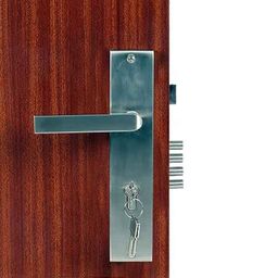 Handle Waala MG201 10 inch 60mm Stainless Steel Satin Finish Cylindrical Plate Both Side Key Mortise Door Lock Set-image-93