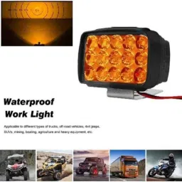 A4S Yellow 15 LED Light Fog Lamp Set for All Bikes &a; Cars Driving, ASTL111-picture-34