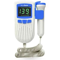 AccuSure Fetal Doppler for Doctors &a; Mothers Fetal Heart Rate Monitor with USB Charging &a; LCD Display-48