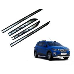 SureStrive 4 Pcs Black &a; Silver Side Door Car Beading Set for Renault Triber All Model-23