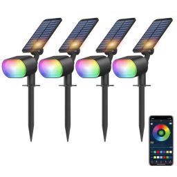 Gigawatts 4 Pcs PVC Wireless Solar Light Set with Remote Control &a; Solar Panel, GW-223-28