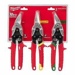 Milwaukee 437K31 Cold Rolled Steel Stainless Steel Snips (Pack of 3)-picture-15