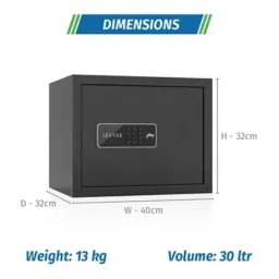 Godrej NX Pro 30L Safe Ebony Digital Lock Home Locker with Pin Code &a; Key Access (Tijori) image 2