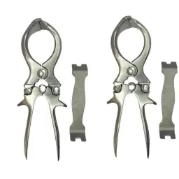 Forgesy 2 Pcs 9 inch Stainless Steel Imported Castrator Set with Key, GSS078-image-26