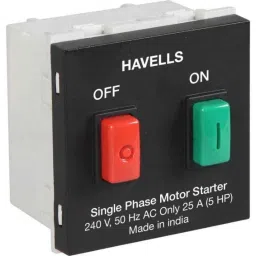 Havells Fabio 25A Polycarbonate &a; PBT Mat Black Motor Starter, AHFSMXB251-picture-36
